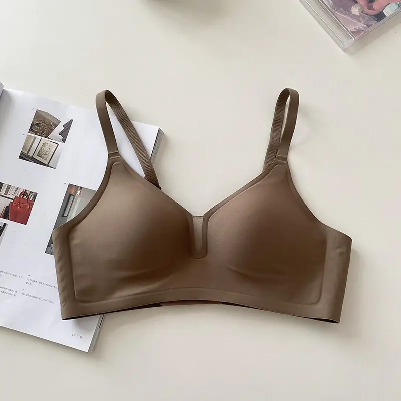 Traceless Underwear Soft Support No Steel Rings Small Chest Push-up Show Large Lift Cup Soft Naked Invisible Comfortable Women's Bra