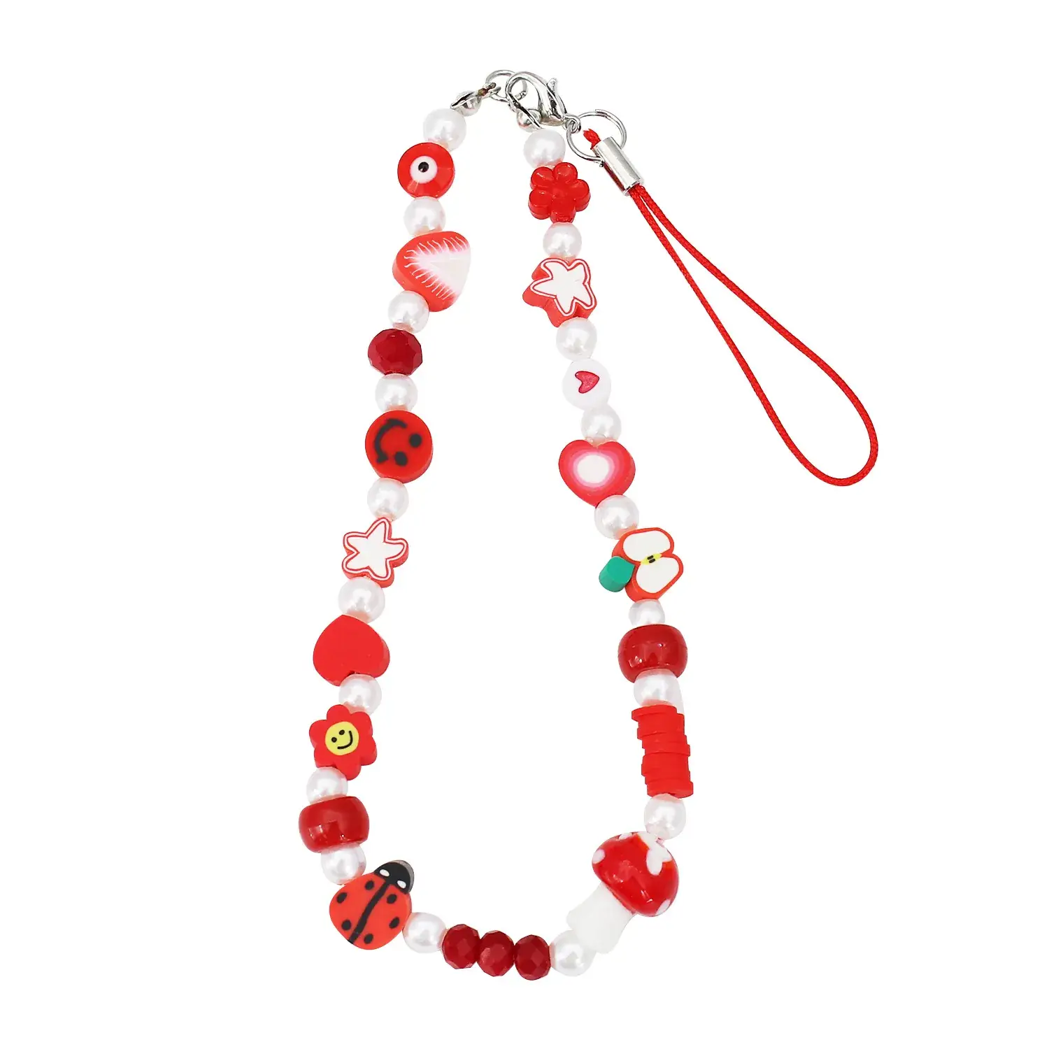 Colorful Cartoon Beaded Anti-Lost Lanyard Chain