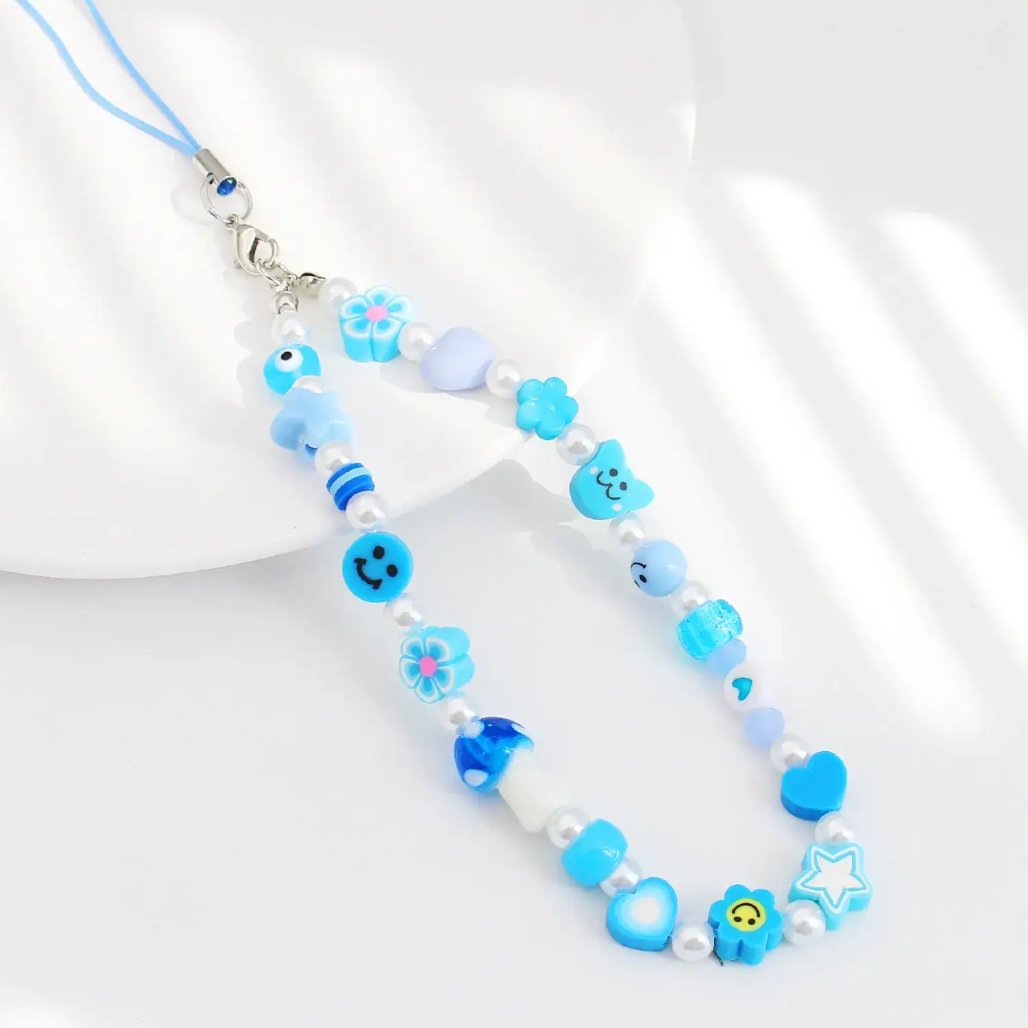 Colorful Cartoon Beaded Anti-Lost Lanyard Chain