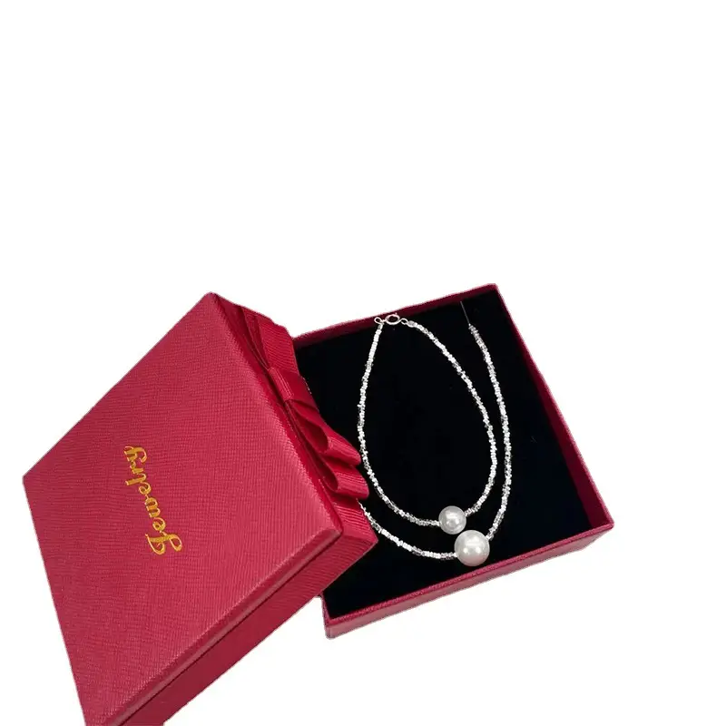 S925 Broken Silver Necklace with Pearl & Bracelet Set - Image 5