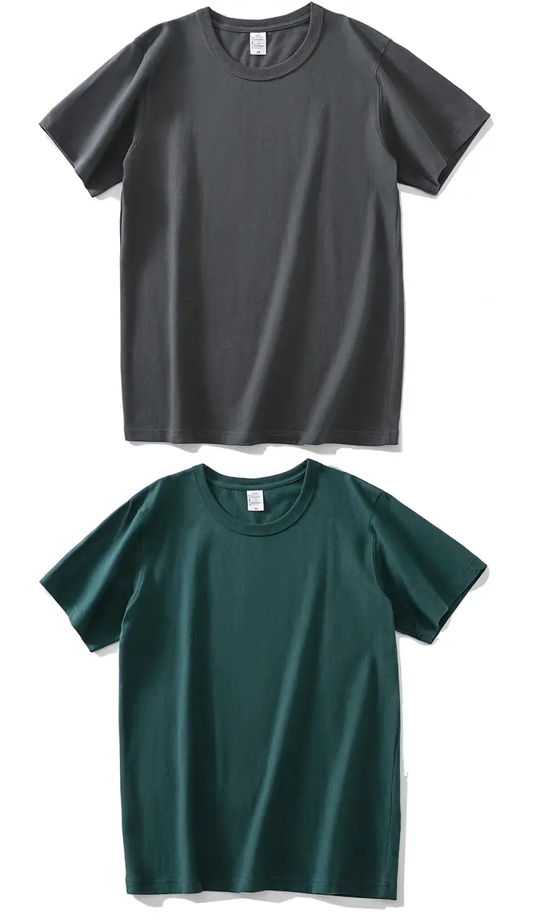 Heavy T-Shirt 250g Carbon Sanding Casual Loose Solid Color — feature 14