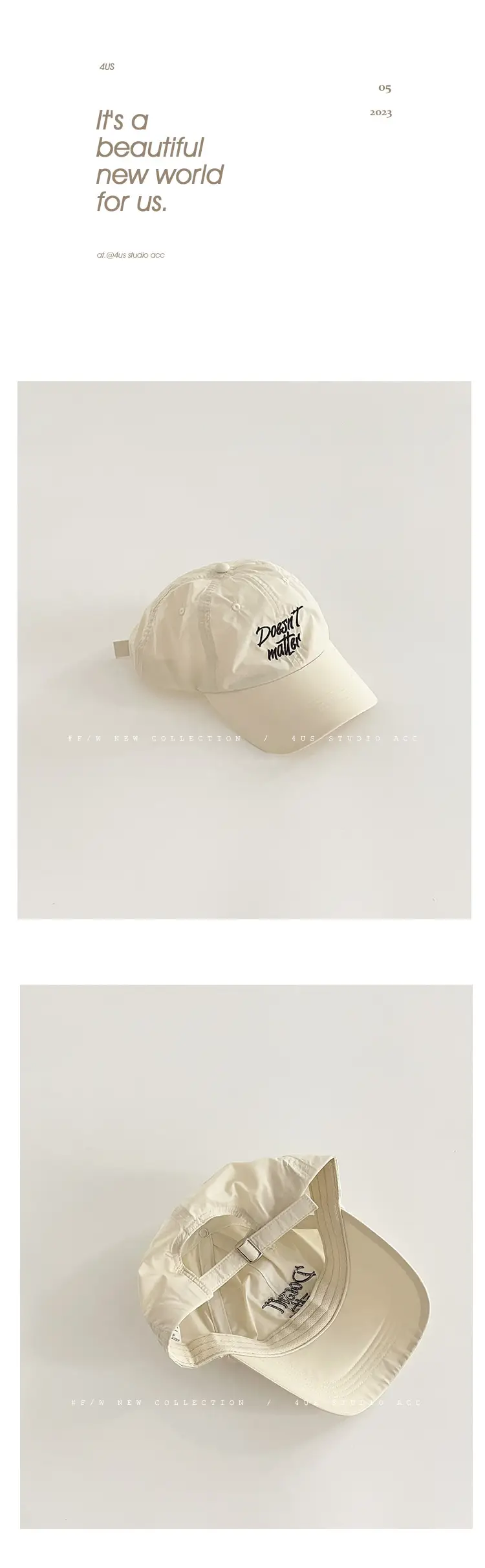 Women's Beige "Doest Waiter" Cap Summer Wear — feature 3