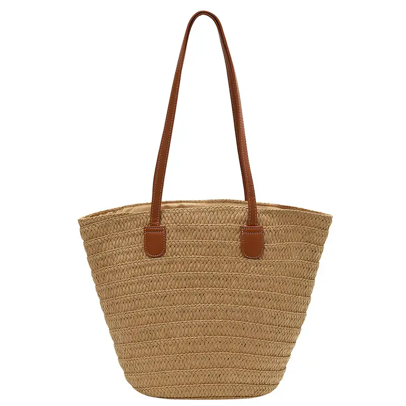 Women's Straw Bucket Bag Western Style One Shoulder - Image 7