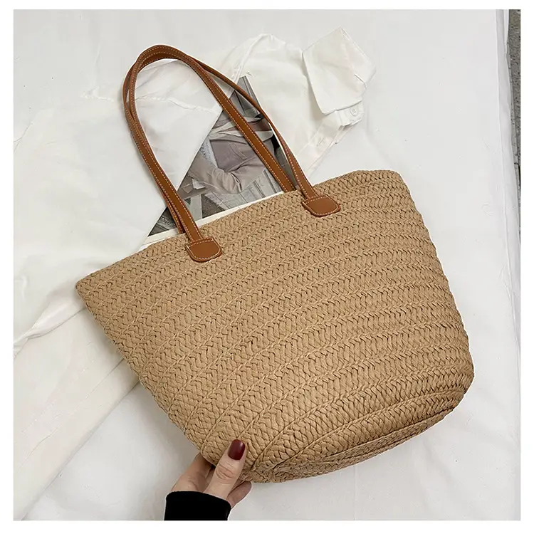 Women's Straw Bucket Bag Western Style One Shoulder — feature 25