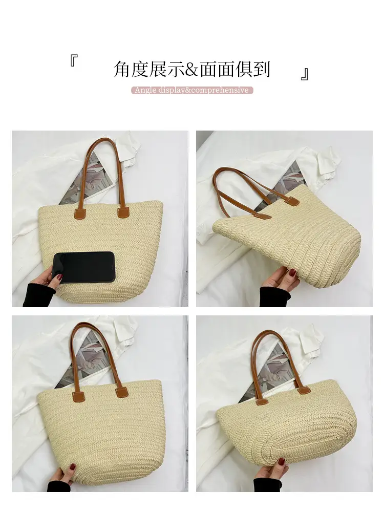 Women's Straw Bucket Bag Western Style One Shoulder — feature 6