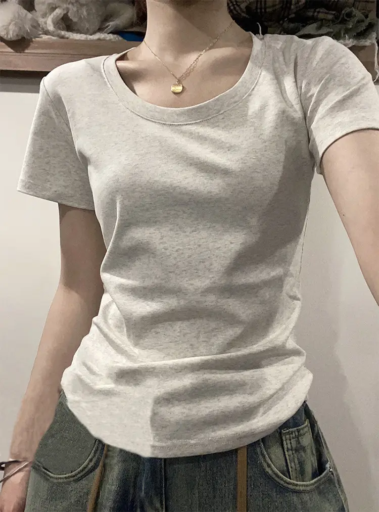 Women White Short Sleeve T-Shirt 2025 — feature 3