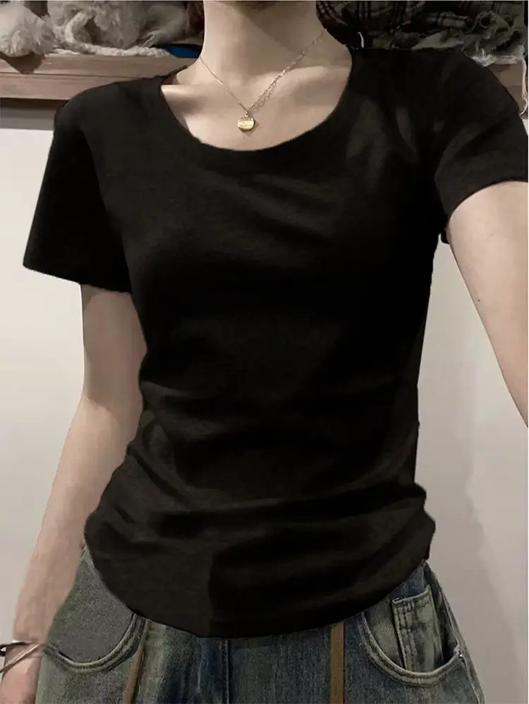 Women White Short Sleeve T-Shirt 2025 — feature 4