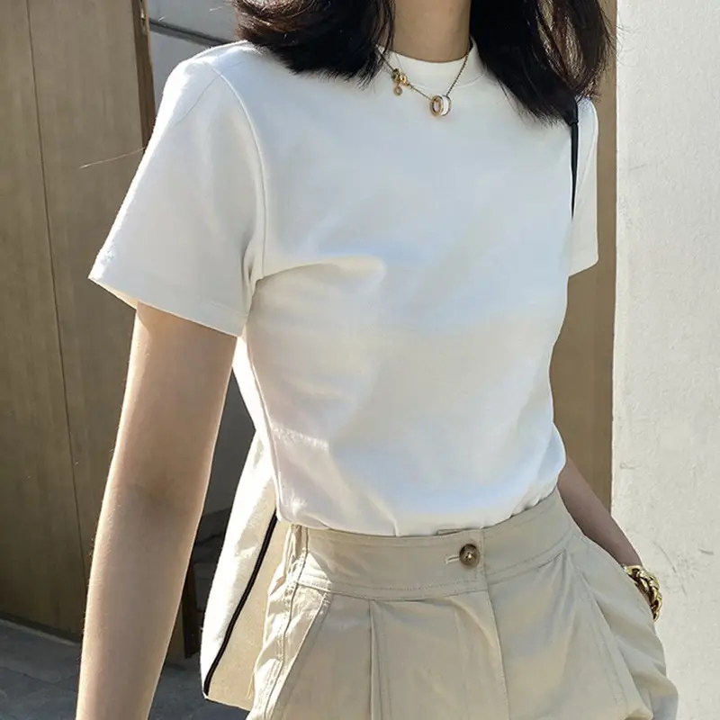 Women White Short Sleeve T-Shirt 2025 — feature 7