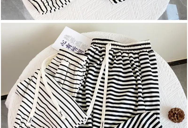 Korean Style Black White Striped Baby Pants — feature 9