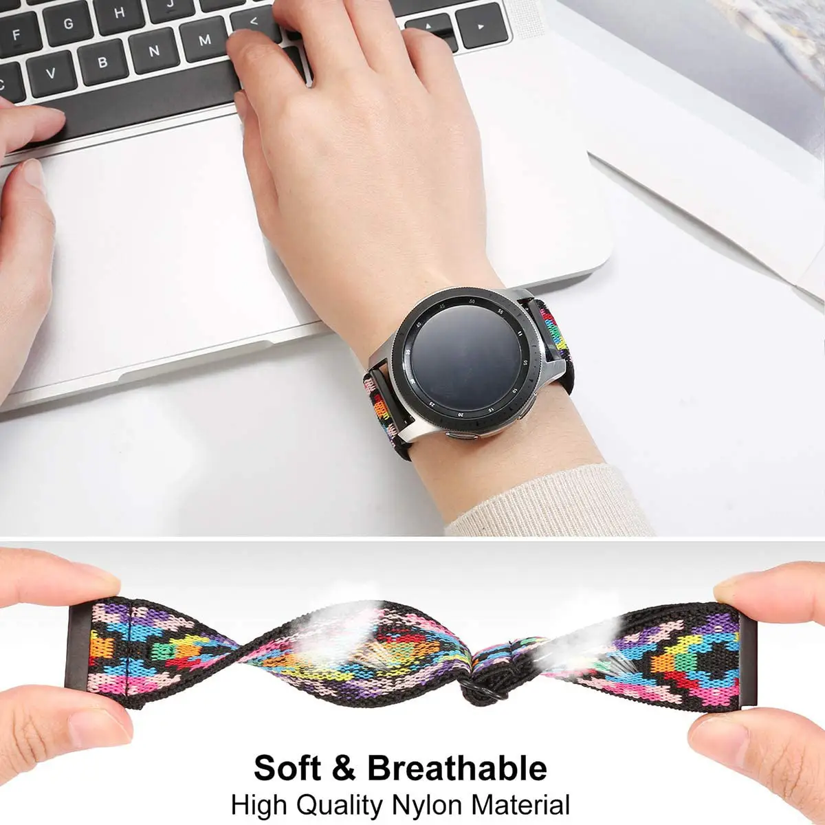 Galaxy Watch 5 Pro with Red Nylon Strap - Image 30