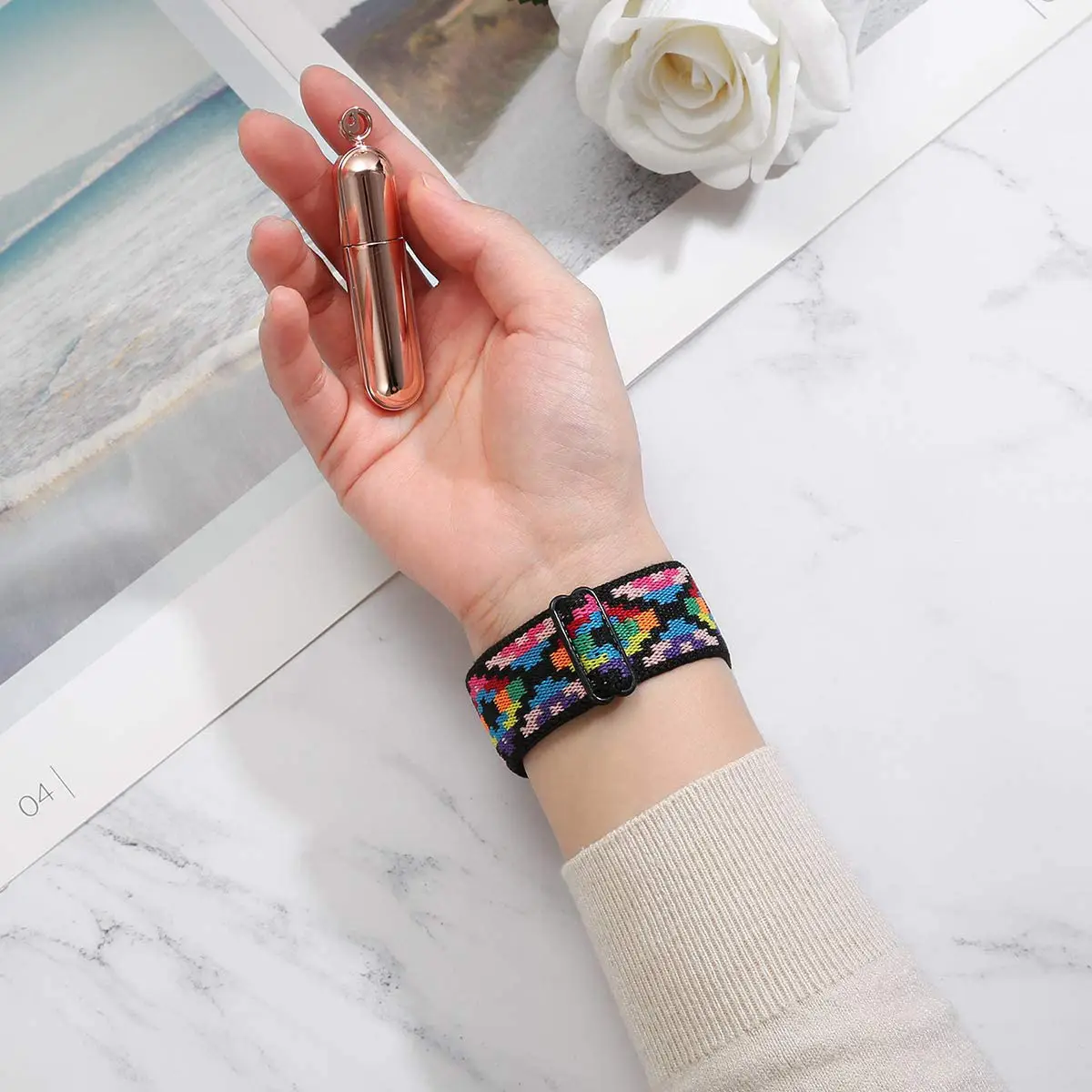 Galaxy Watch 5 Pro with Red Nylon Strap - Image 31