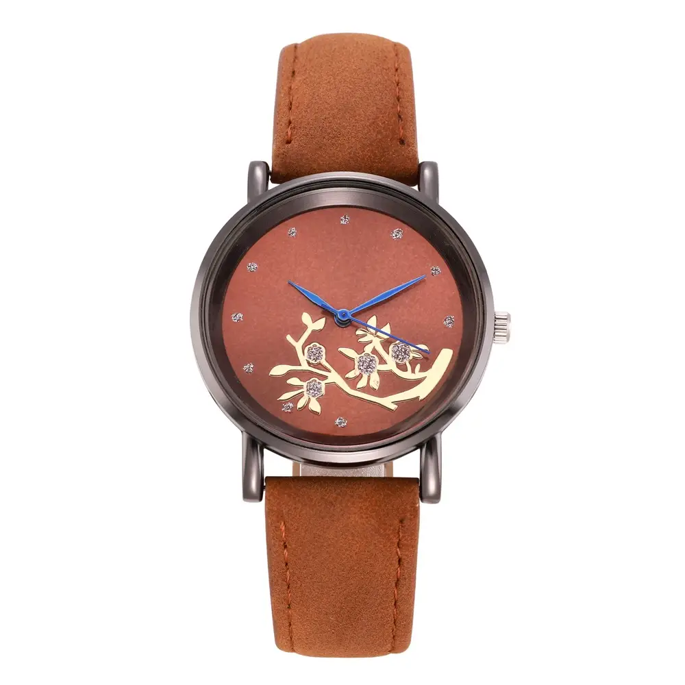 Women's Rhinestone Watch Black Belt Quartz Dial - Image 4