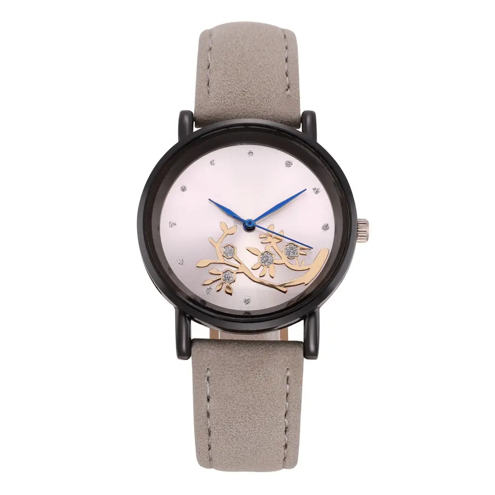 Women's Rhinestone Watch Black Belt Quartz Dial - Image 5