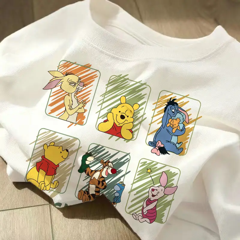 Women White Elephant Print T-Shirt Short Sleeve Korean Style - Image 3