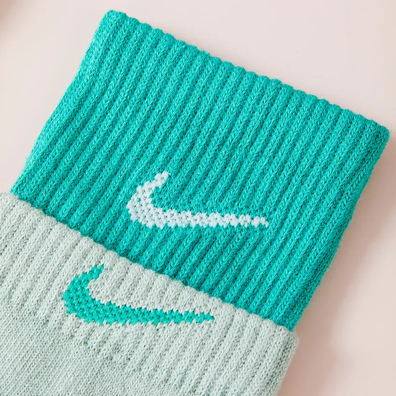 Socks for Women, Double Ruffled Mouth Colorful Matching Mid-Tube Fake Two-Piece Men's Sports Basketball Socks for Couples Ins Trendy Colorfulful Socks — feature 6