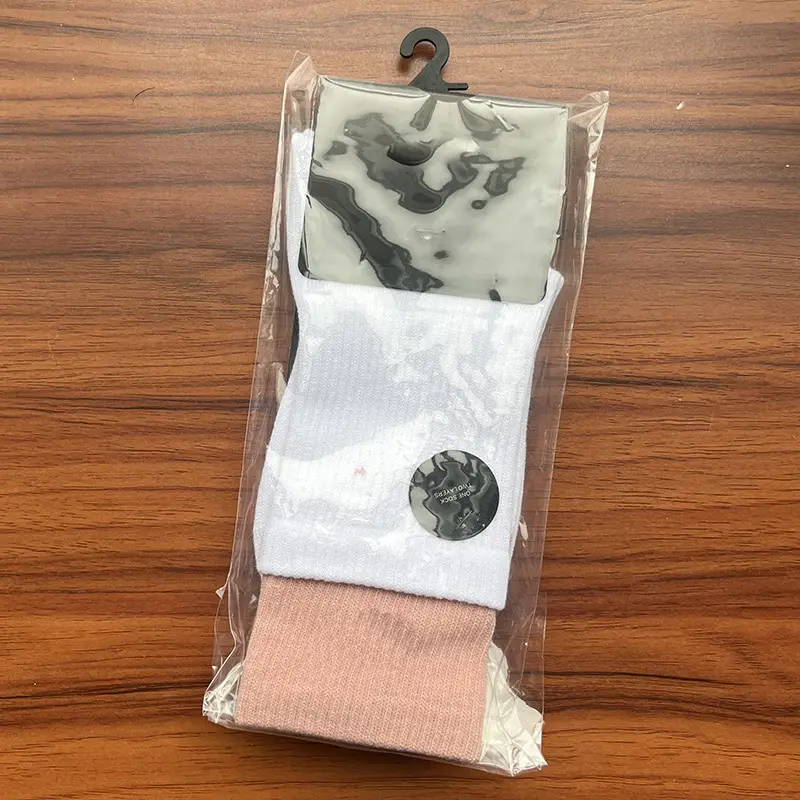 Socks for Women, Double Ruffled Mouth Colorful Matching Mid-Tube Fake Two-Piece Men's Sports Basketball Socks for Couples Ins Trendy Colorfulful Socks