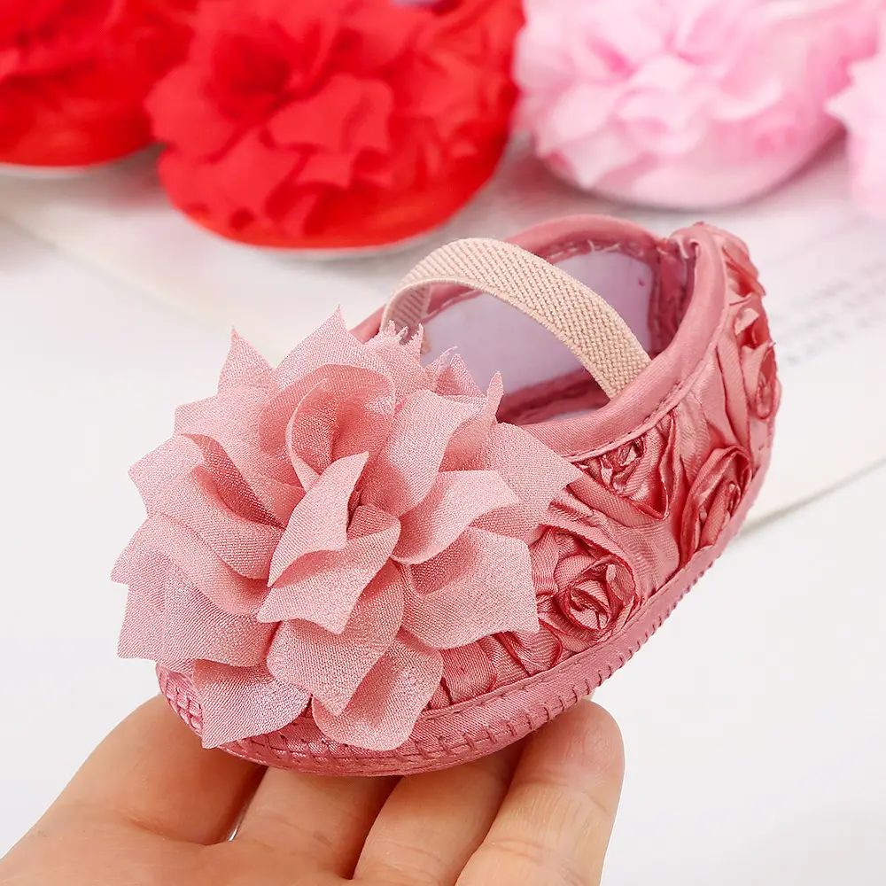 Baby Shoes Hair Band Set 0-1 Years Old Baby Shoes 2-4-6-August Soft Sole Toddler Shoes Instagram Fashion