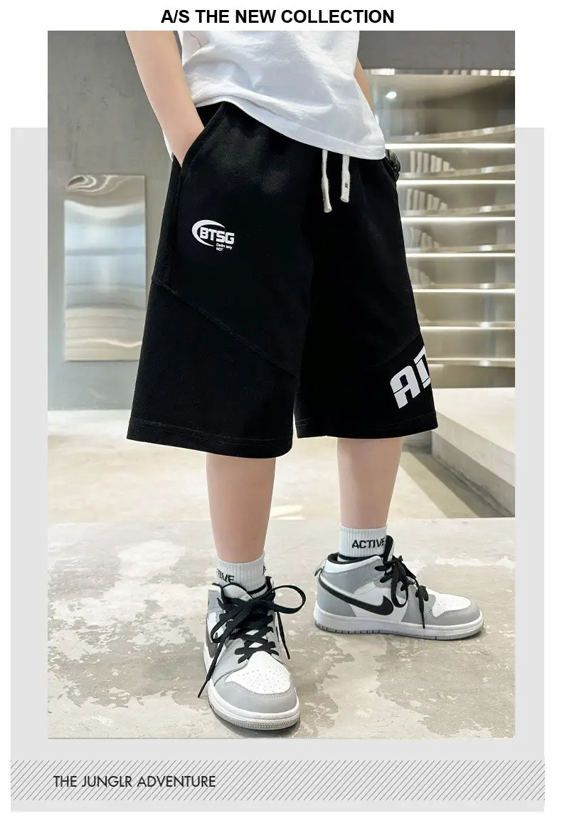Kids Grey CODF Shorts Mid-Pants Summer 2023 — feature 12