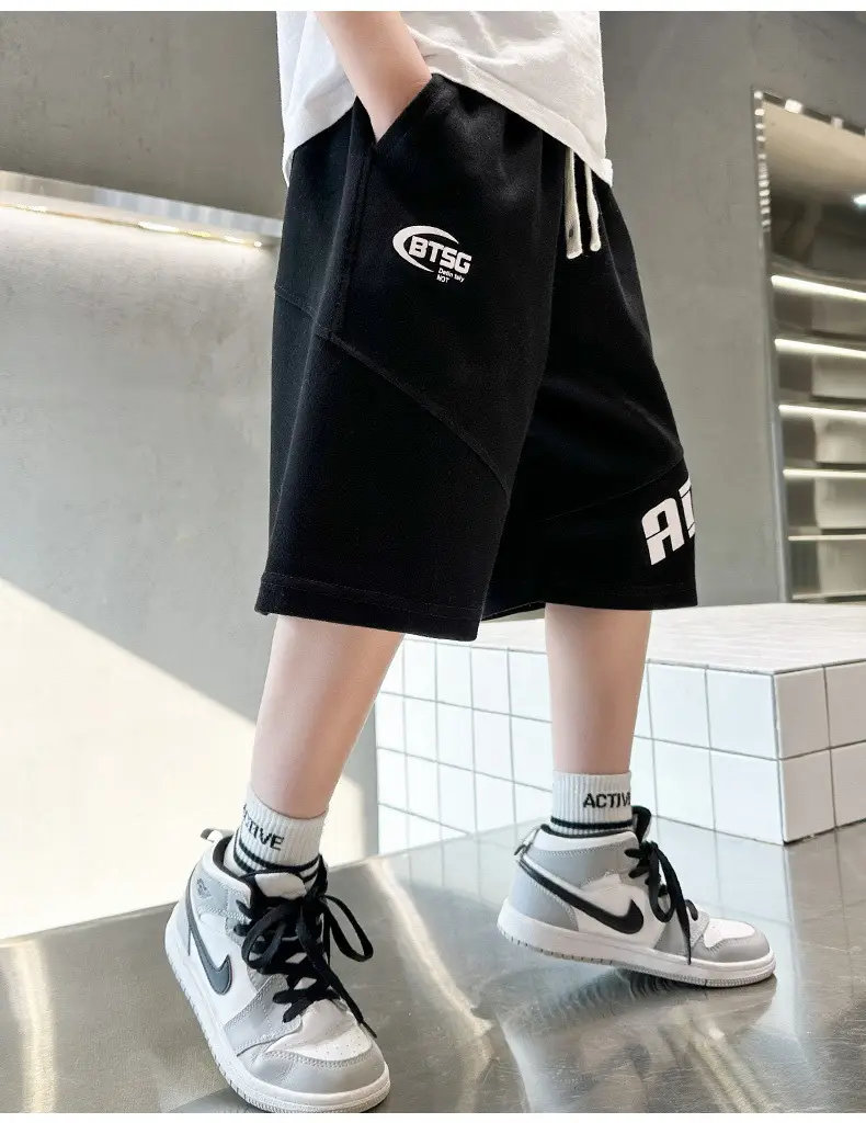 Kids Grey CODF Shorts Mid-Pants Summer 2023 — feature 14