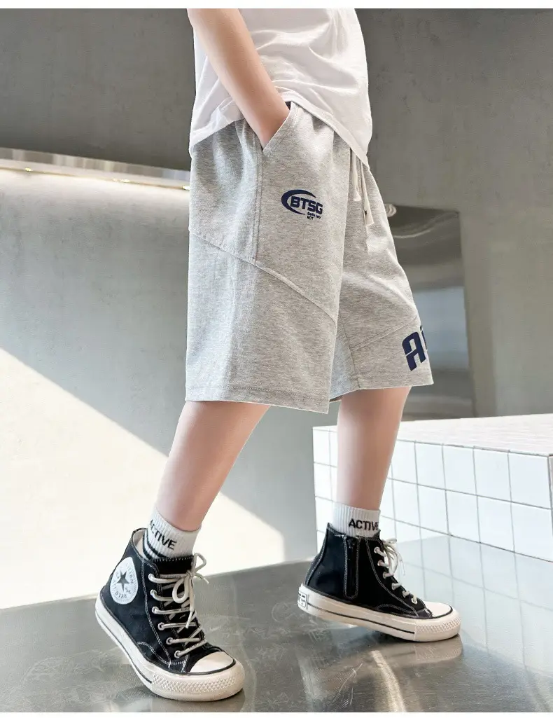 Kids Grey CODF Shorts Mid-Pants Summer 2023 — feature 8