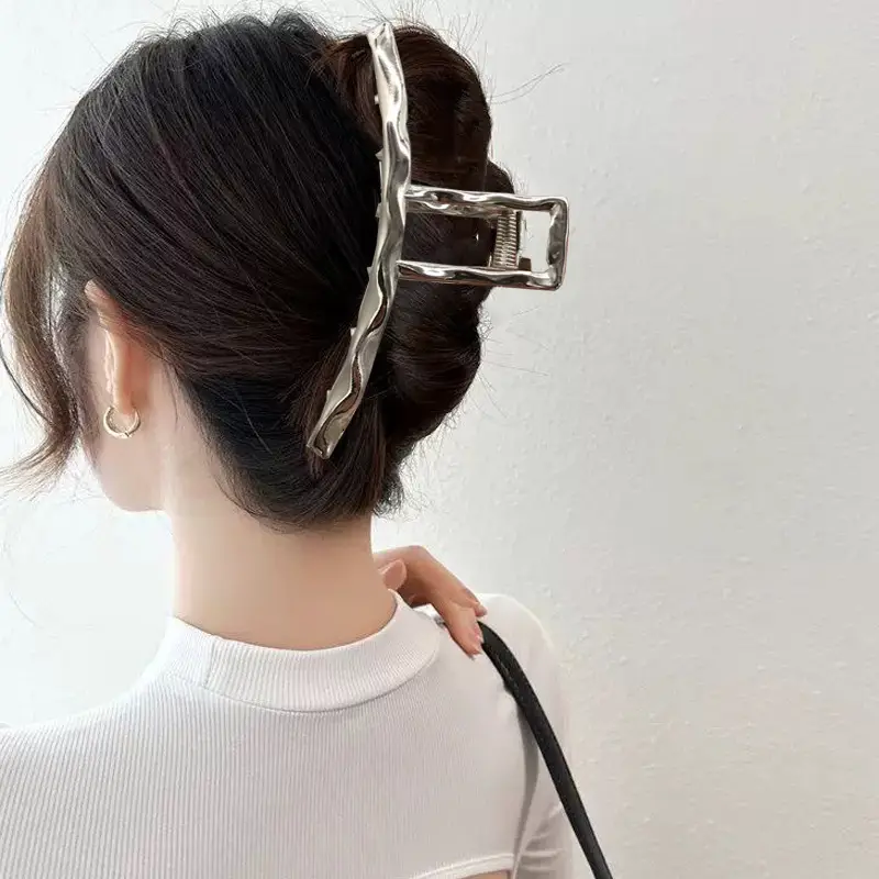 Luxury Silver Shark Clip for Hair