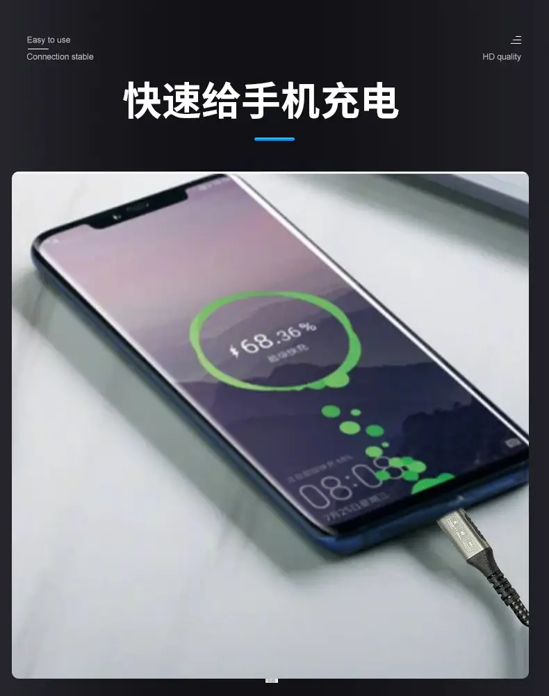 USB4.0 Type C Bidirectional Fast Charging Cable 8K HD — feature 2