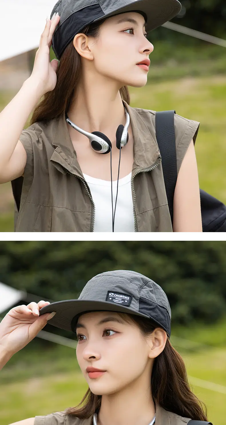 Quick-drying breathable baseball cap with flat brim sunshade — feature 7