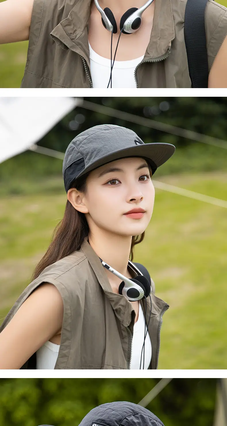Quick-drying breathable baseball cap with flat brim sunshade — feature 8
