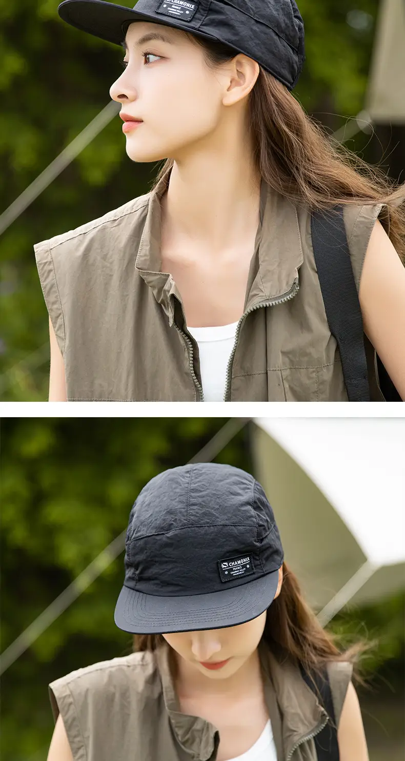 Quick-drying breathable baseball cap with flat brim sunshade — feature 9
