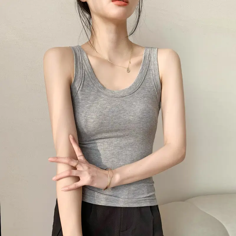 White Knitted Sleeveless Vest for Women Summer - Image 9