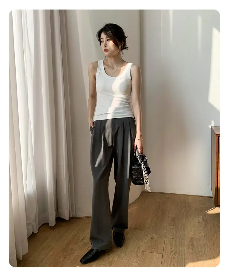 White Knitted Sleeveless Vest for Women Summer — feature 11