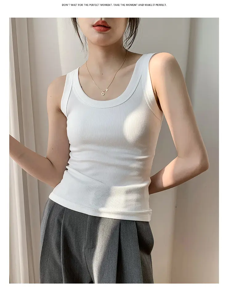 White Knitted Sleeveless Vest for Women Summer — feature 23