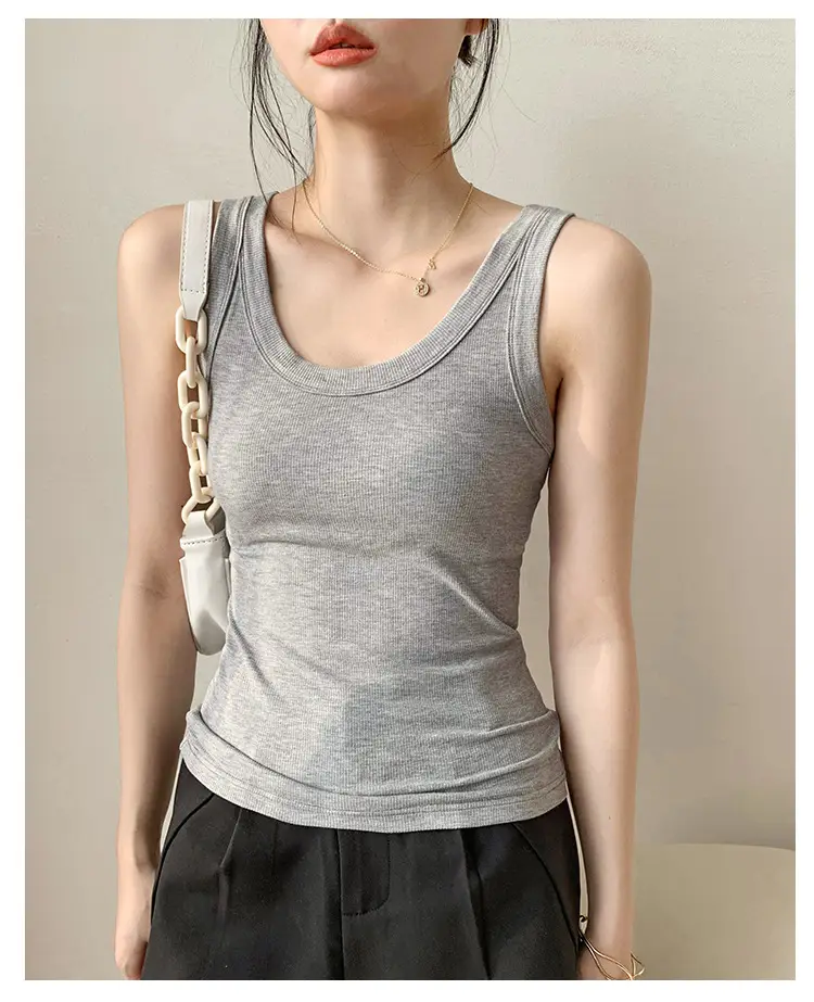 White Knitted Sleeveless Vest for Women Summer — feature 30