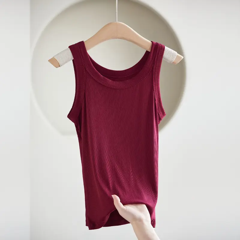 White Knitted Sleeveless Vest for Women Summer - Image 6