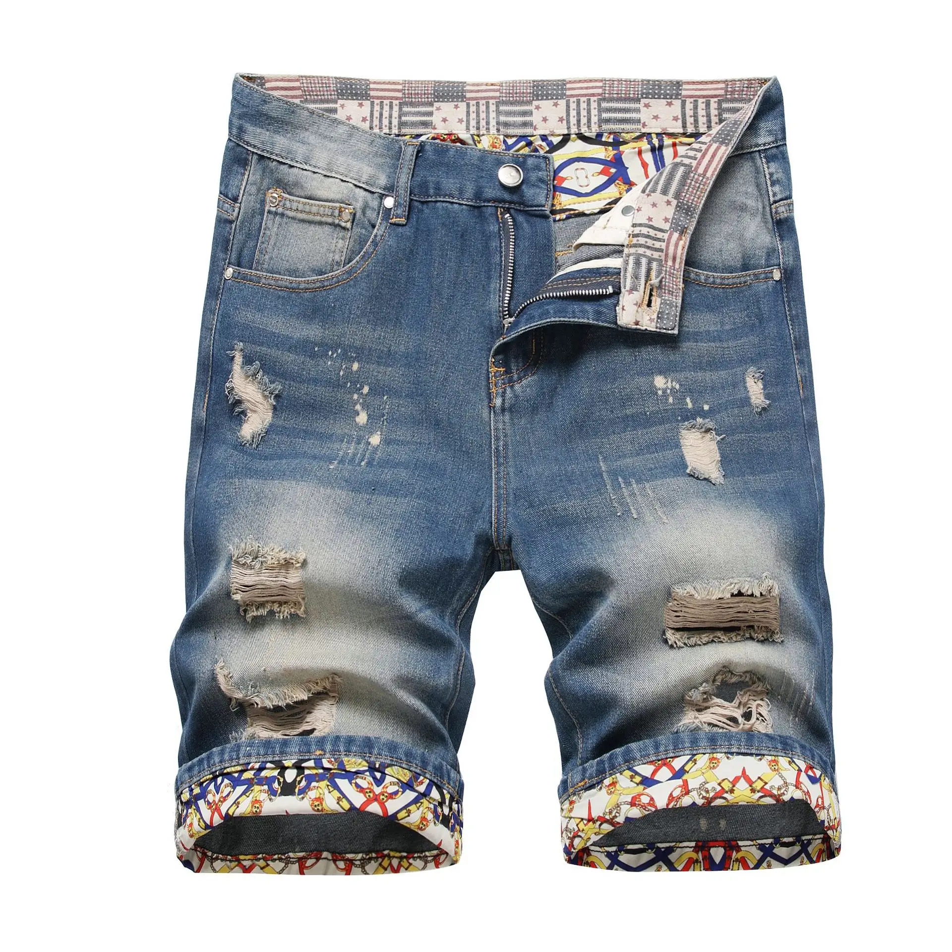 Ripped Denim Shorts for Men 2023 Summer — feature 3