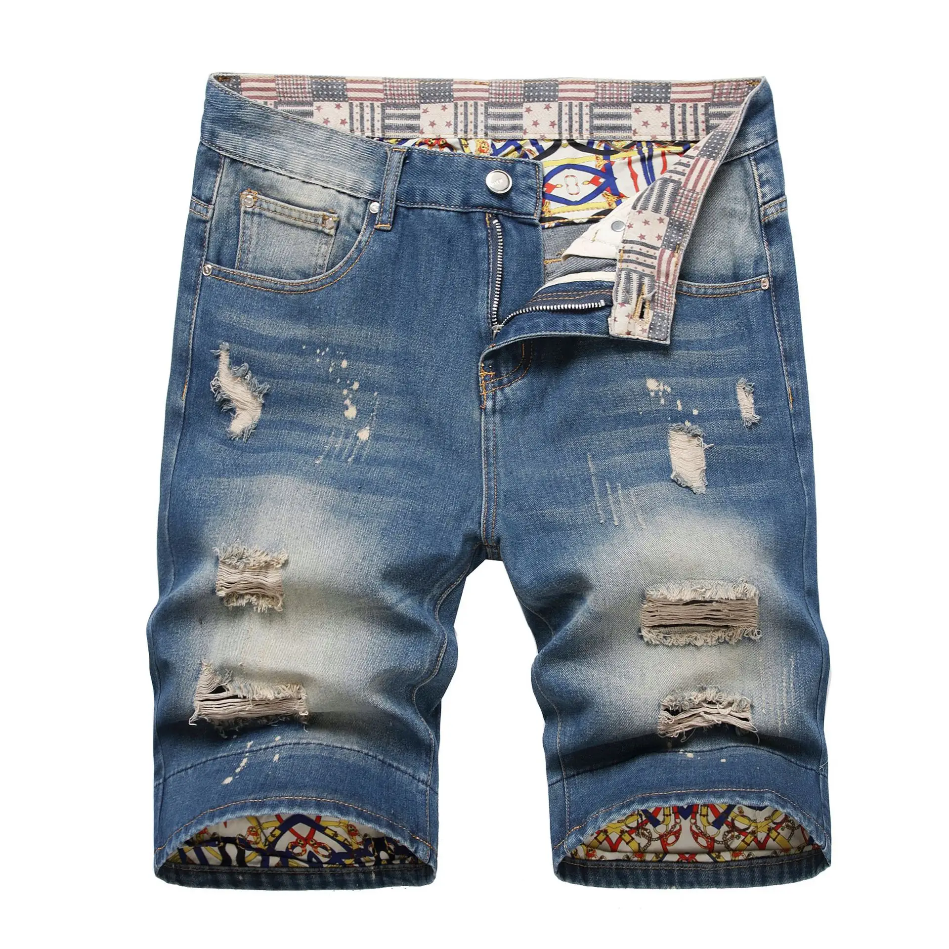 Ripped Denim Shorts for Men 2023 Summer — feature 5