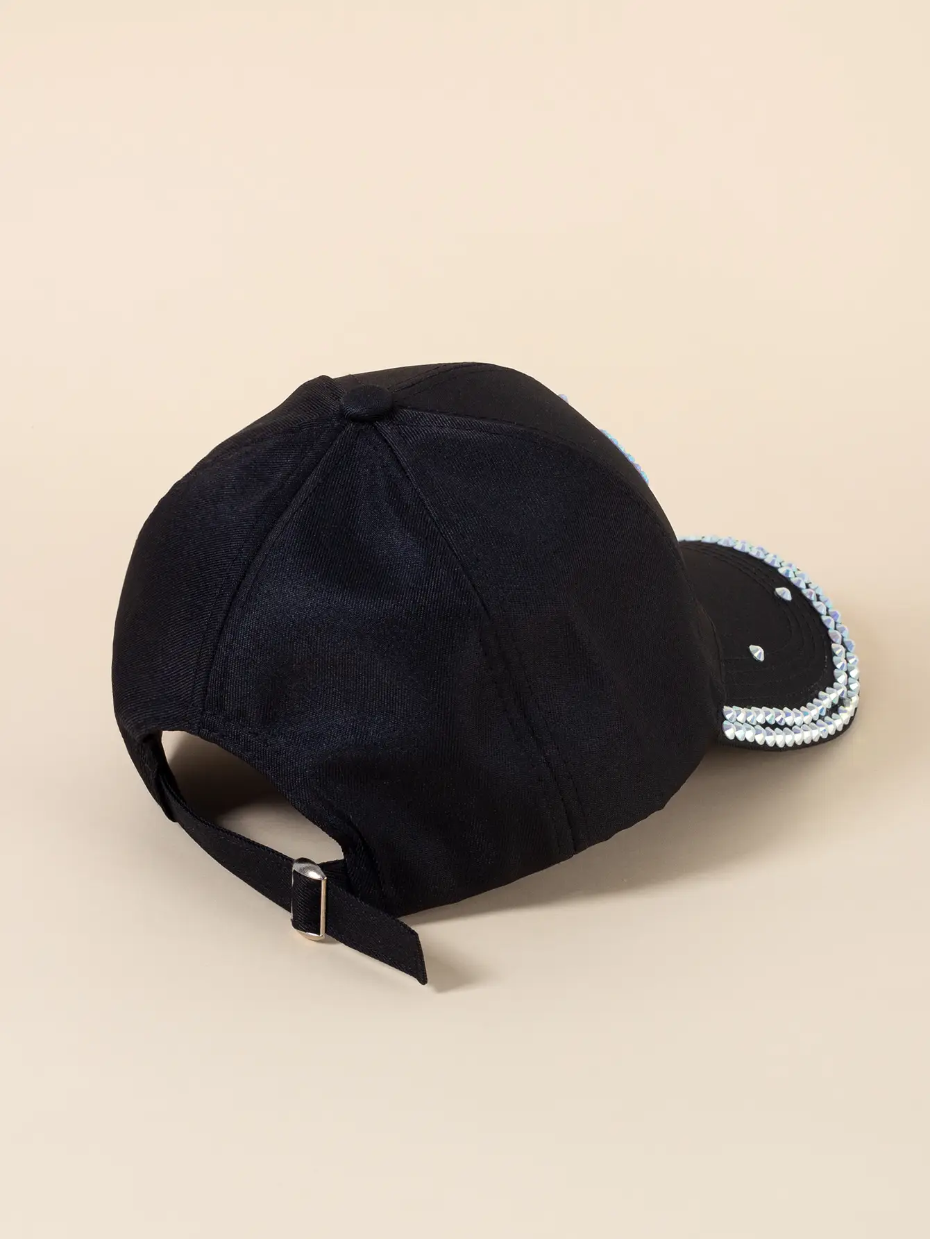 Black Korean Style Women's Rhinestone Cap - Image 7