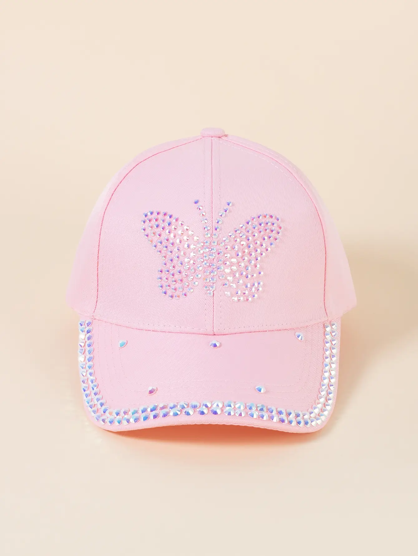 Black Korean Style Women's Rhinestone Cap — feature 2
