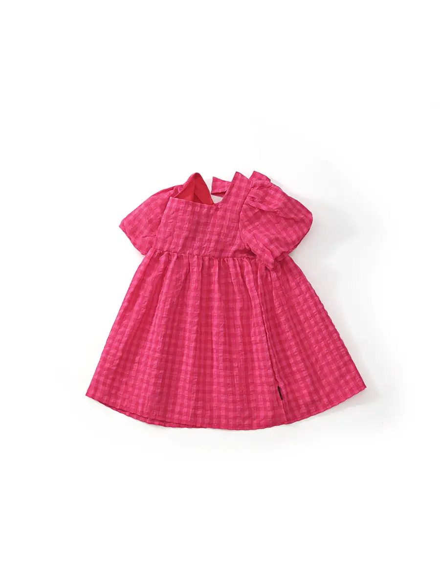 Mdd Girls Red Puff Sleeve Skirt Dress 2025 - Image 3