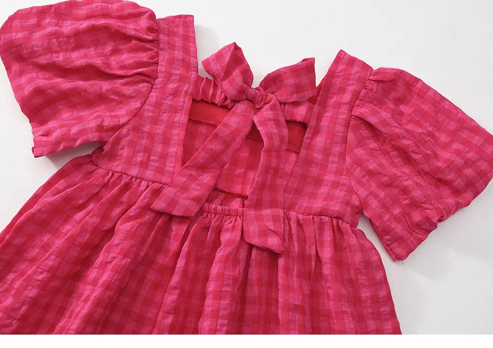 Mdd Girls Red Puff Sleeve Skirt Dress 2025 — feature 17