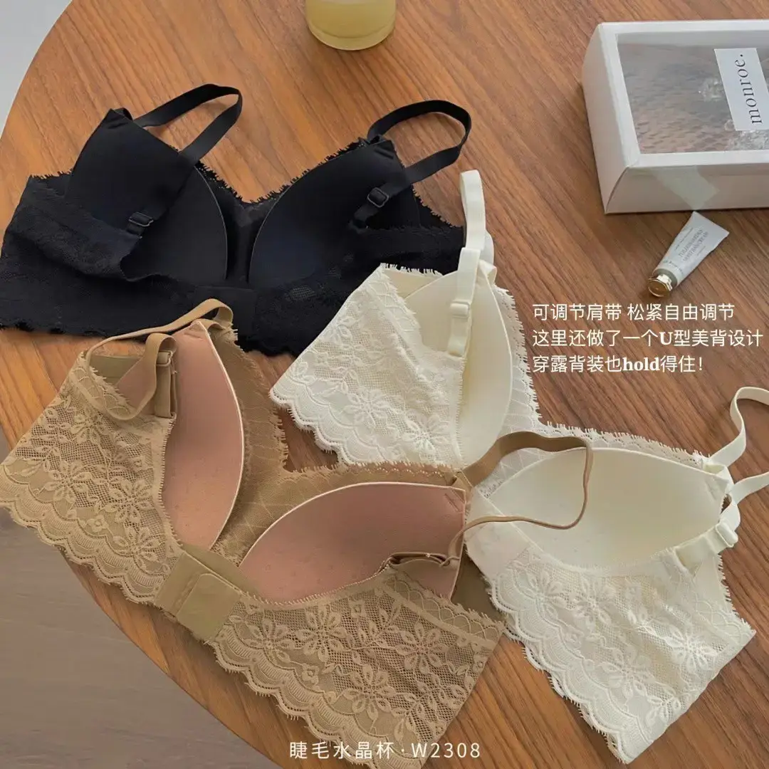 Hollow Out Small Bust Lingerie with Eyelash Lace — feature 16