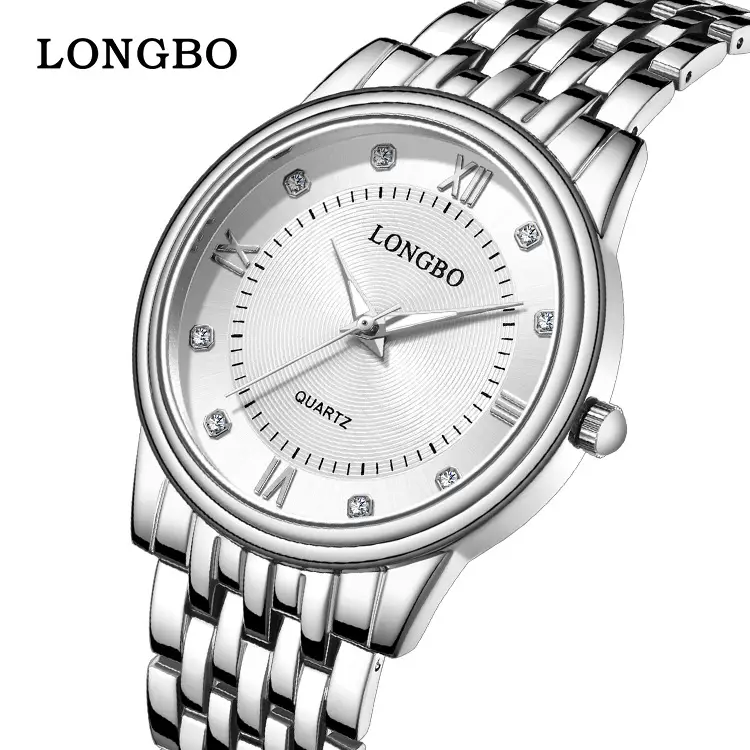 Longbo Couple Watches Silver Stainless Steel Waterproof Women Fashion - Image 18