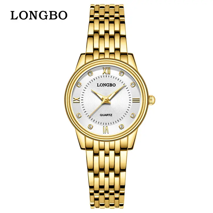 Longbo Couple Watches Silver Stainless Steel Waterproof Women Fashion - Image 9