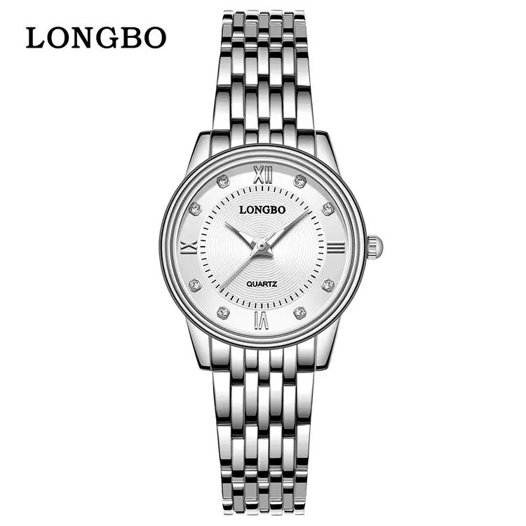 Longbo Couple Watches Silver Stainless Steel Waterproof Women Fashion - Image 11