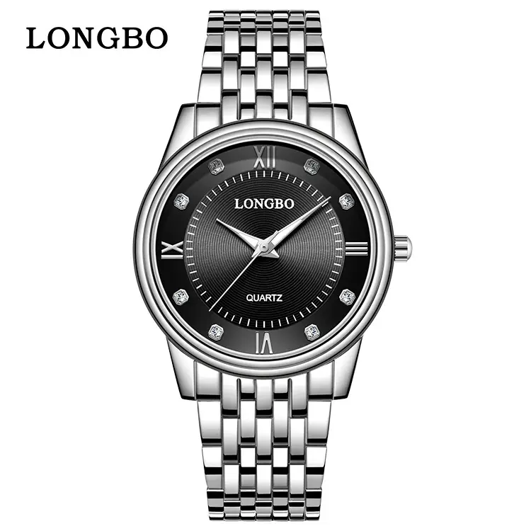 Longbo Couple Watches Silver Stainless Steel Waterproof Women Fashion - Image 5