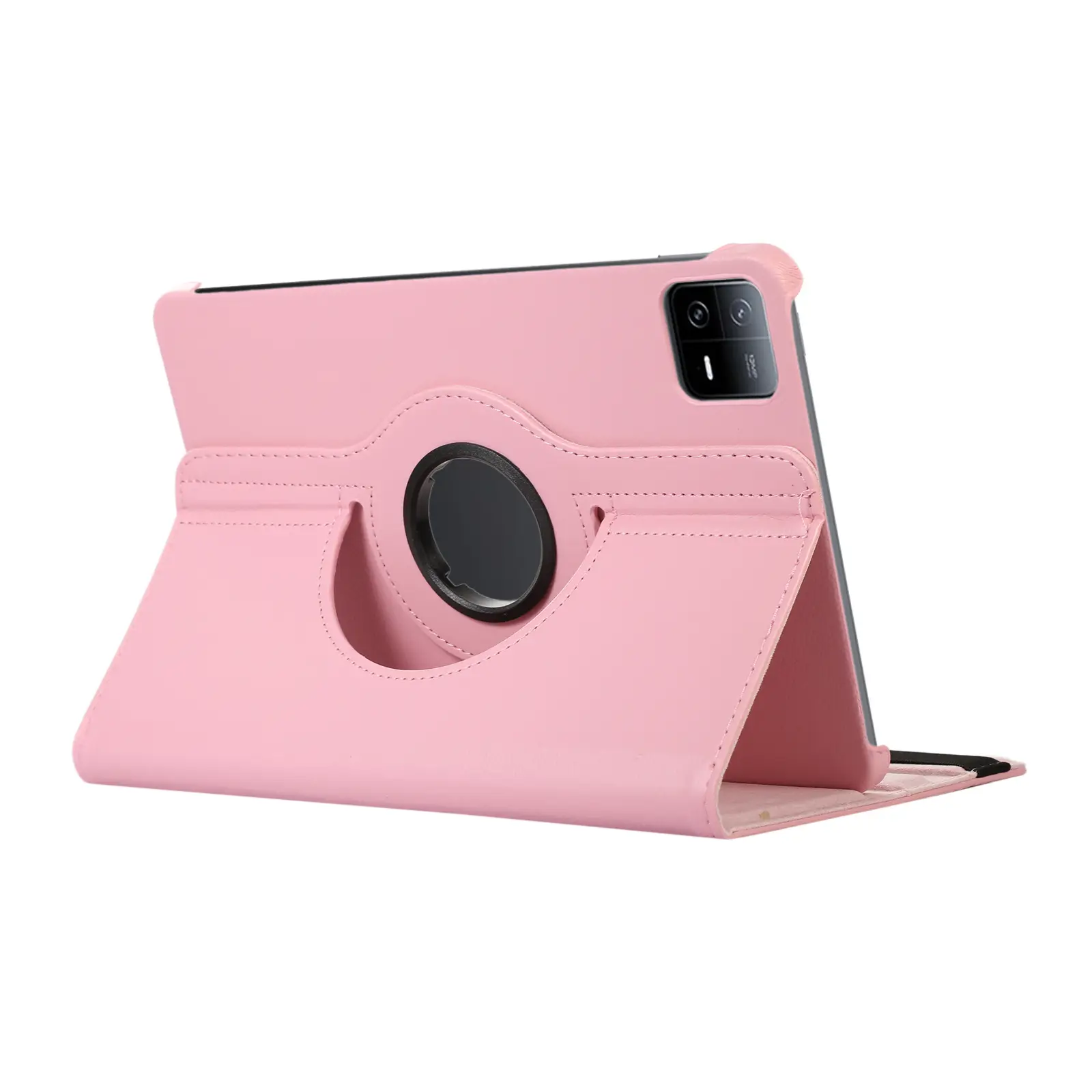 Red 11-RGB Rotating Leather Tablet Case — feature 26