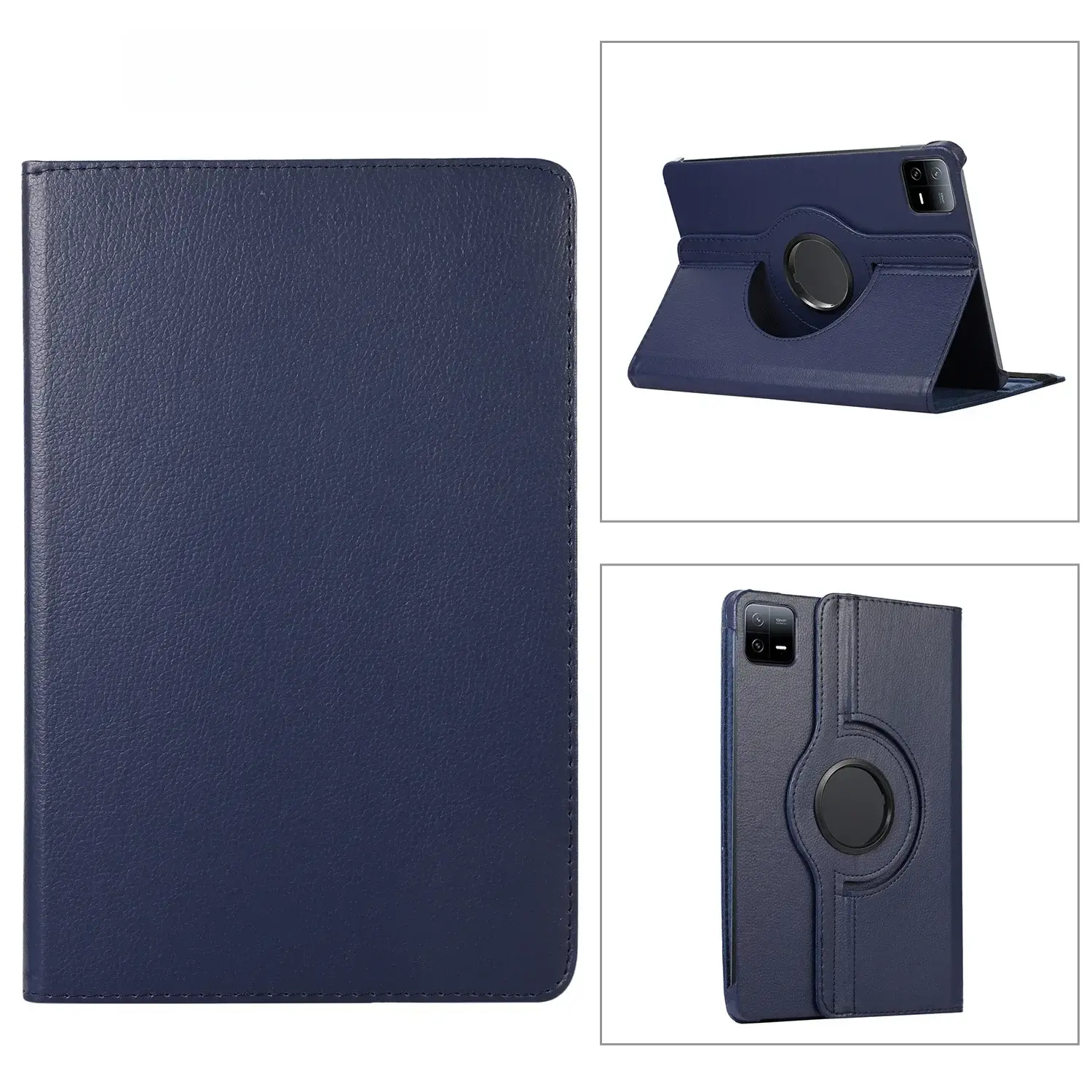 Red 11-RGB Rotating Leather Tablet Case