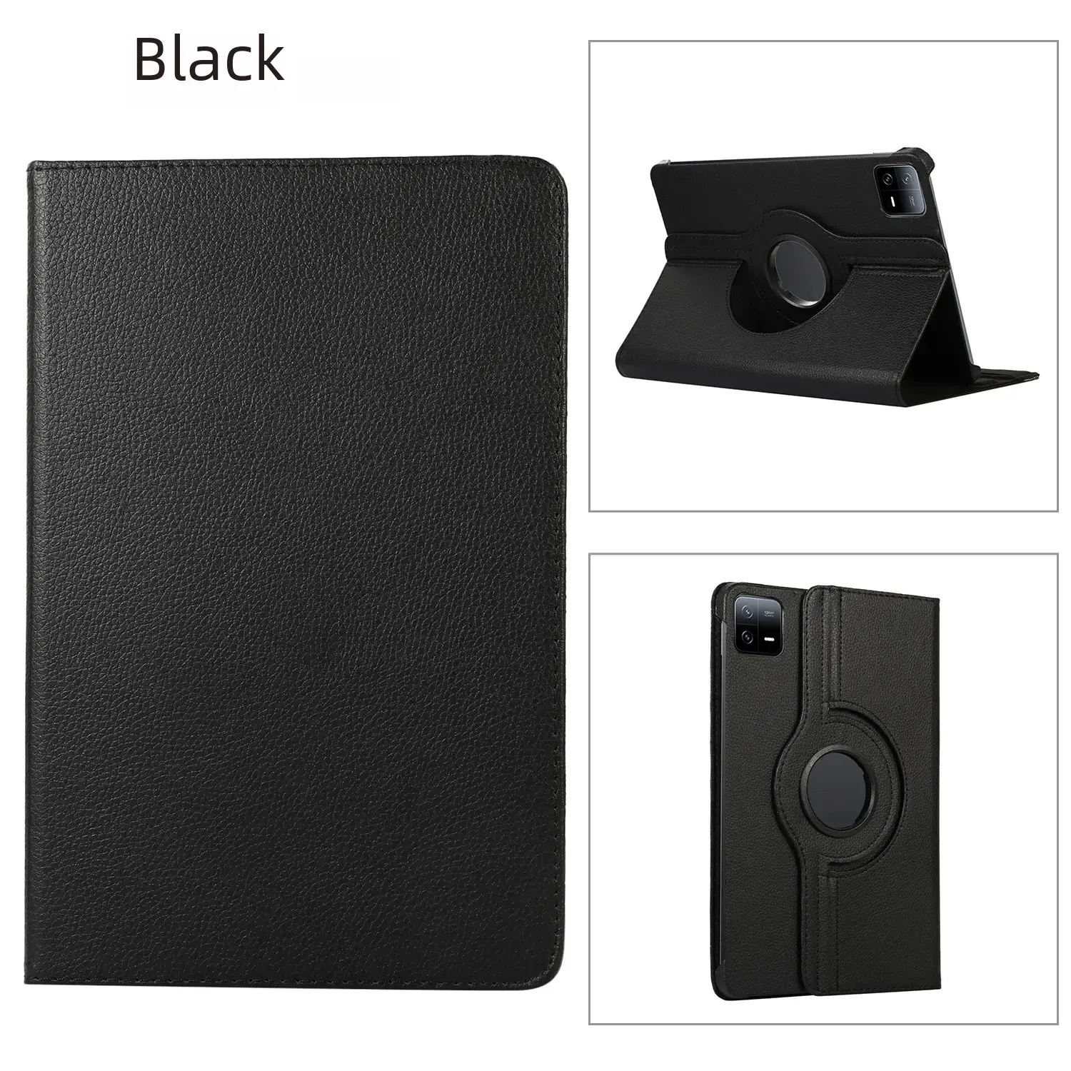 Red 11-RGB Rotating Leather Tablet Case