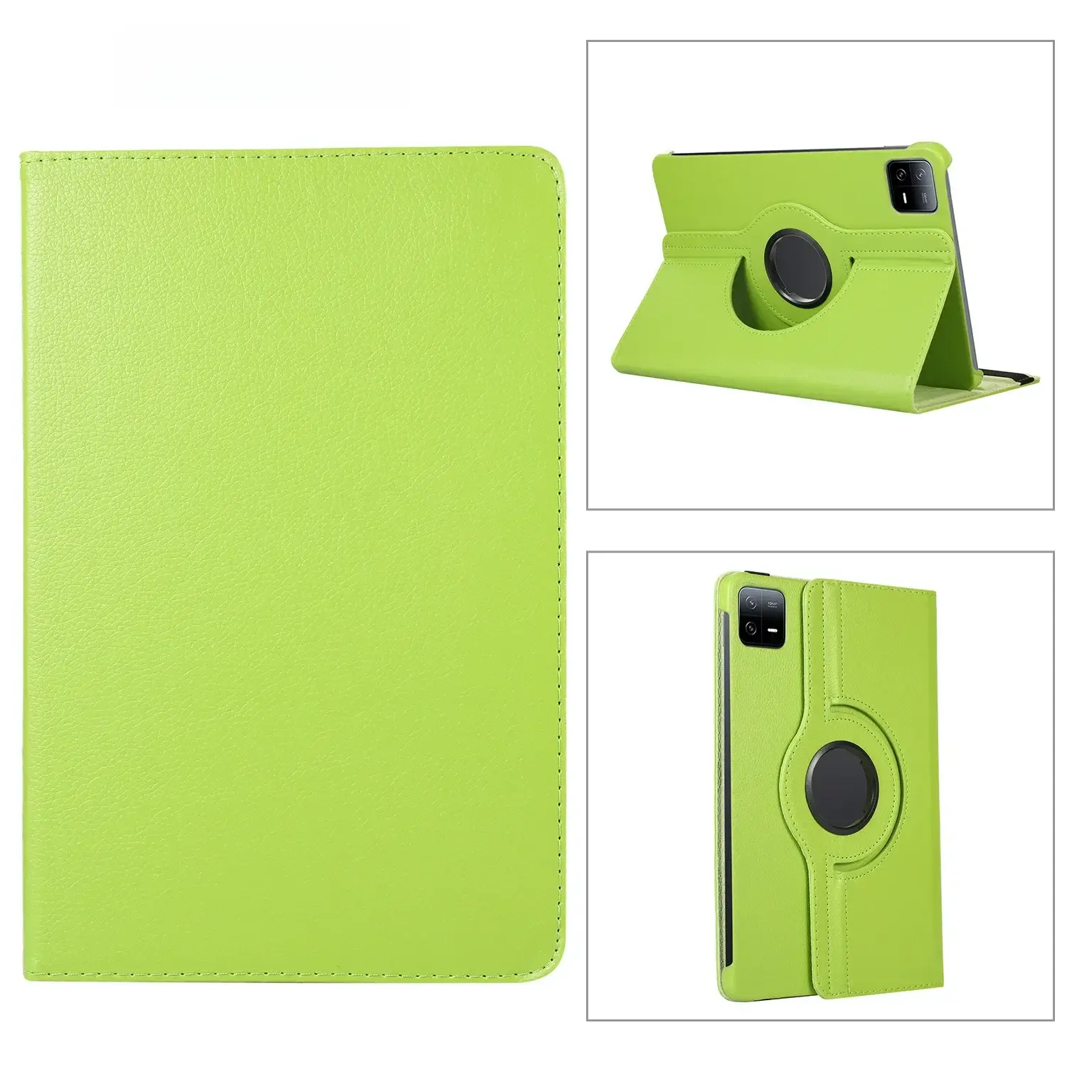 Red 11-RGB Rotating Leather Tablet Case
