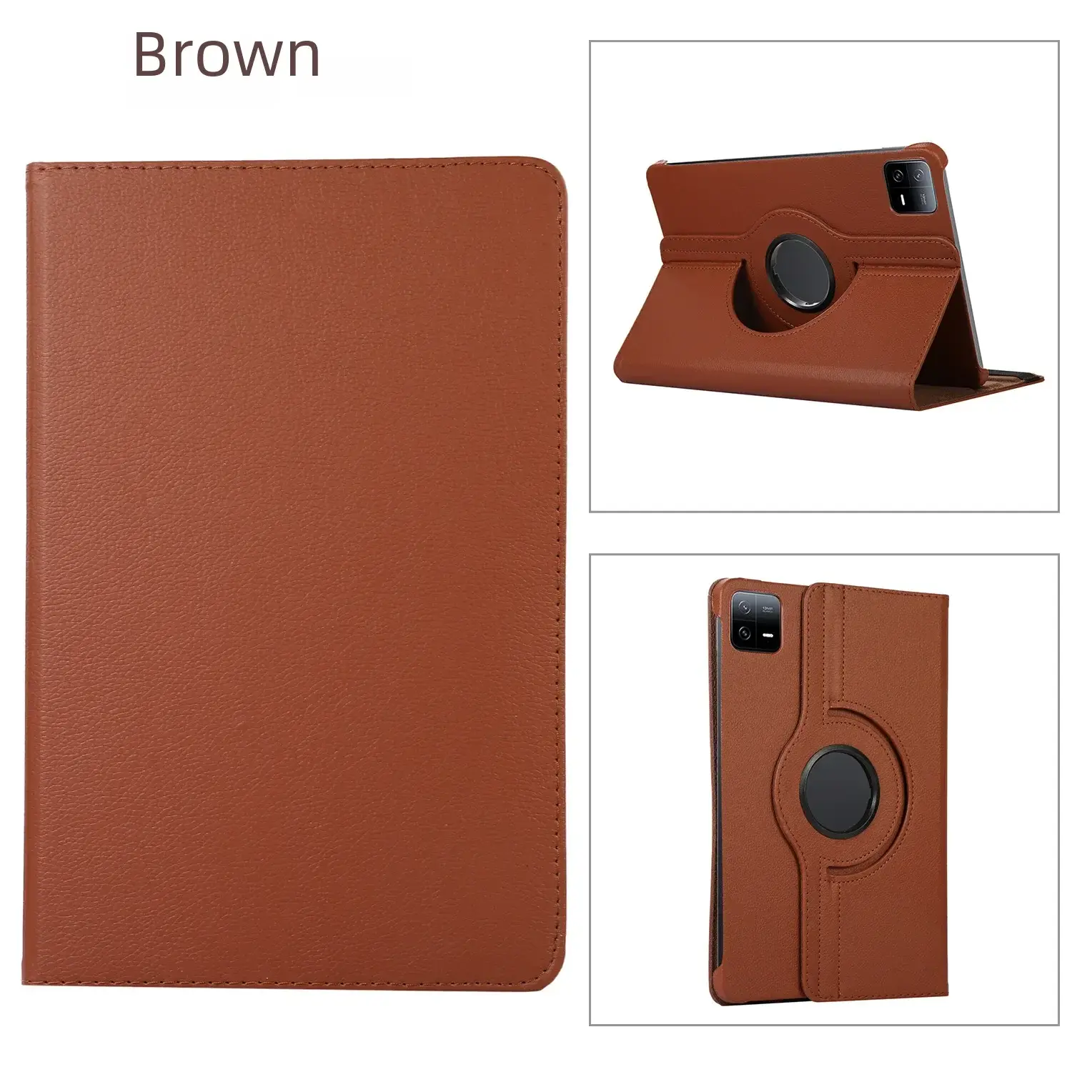 Red 11-RGB Rotating Leather Tablet Case